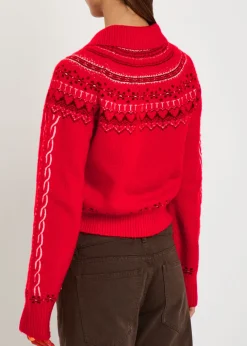 Cloud Chalet Fair Isle wool-blend cardigan