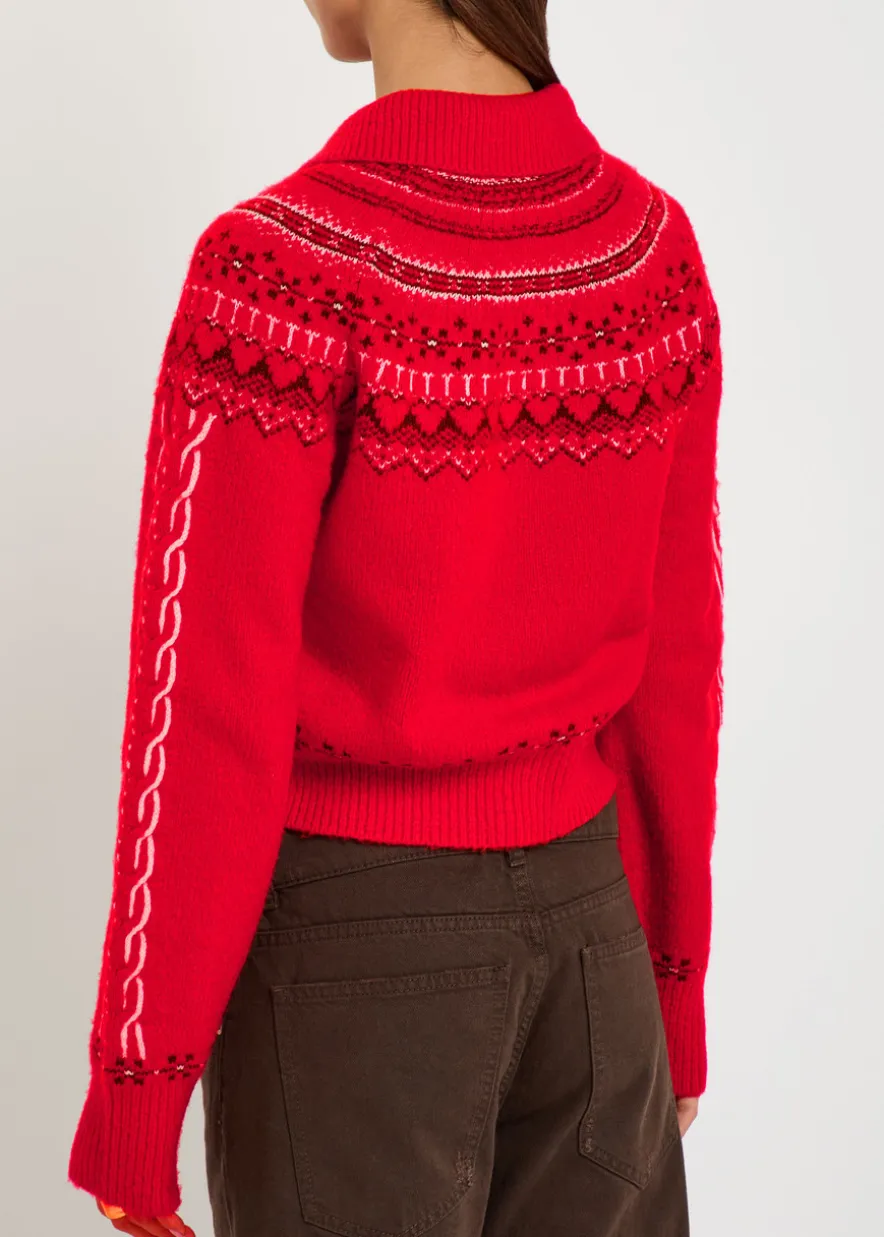 Cloud Chalet Fair Isle wool-blend cardigan