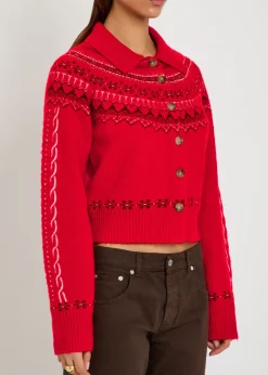 Cloud Chalet Fair Isle wool-blend cardigan