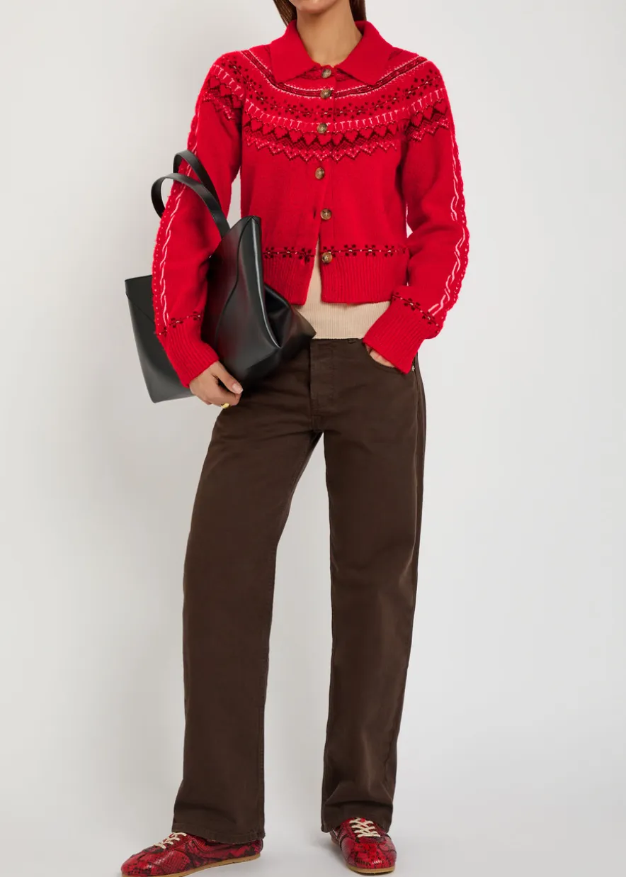 Cloud Chalet Fair Isle wool-blend cardigan