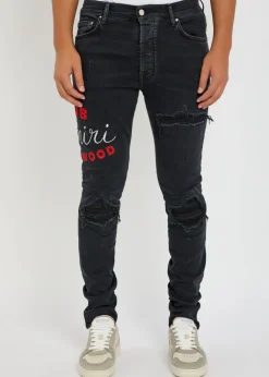 Club Amiri MX1 appliquéd skinny jeans