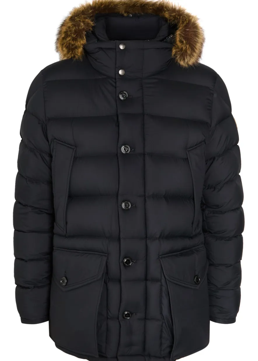 Clunye faux fur-trimmed nylon jacket