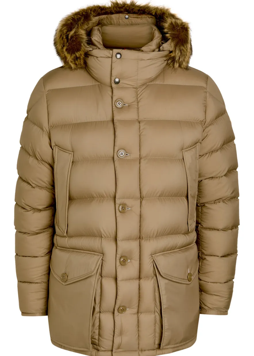 Clunye faux fur-trimmed nylon jacket