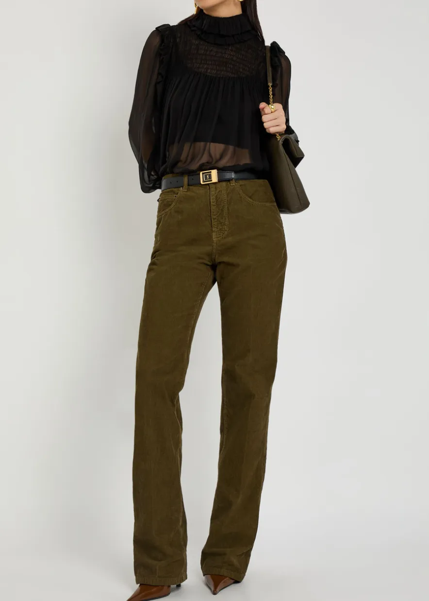 Clyde bootcut corduroy trousers