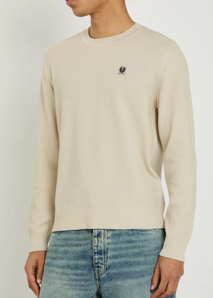 Coast piqué silk and cotton-blend jumper
