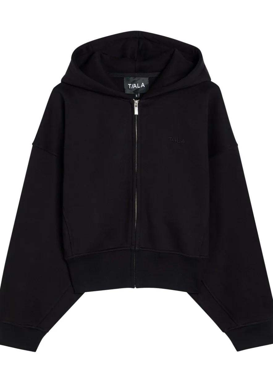 Cocoon hooded jersey sweatshirt