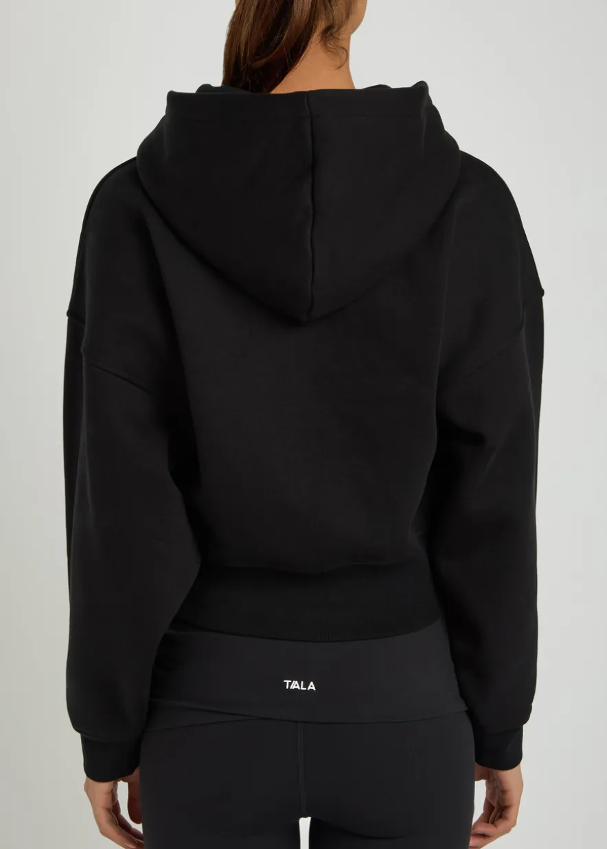 Cocoon hooded jersey sweatshirt