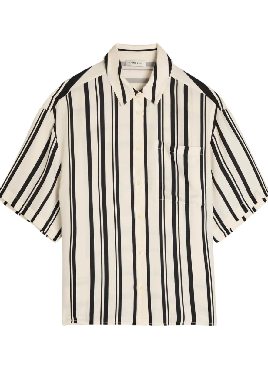 Coco striped satin shirt