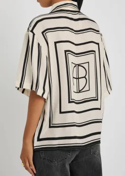 Coco striped satin shirt