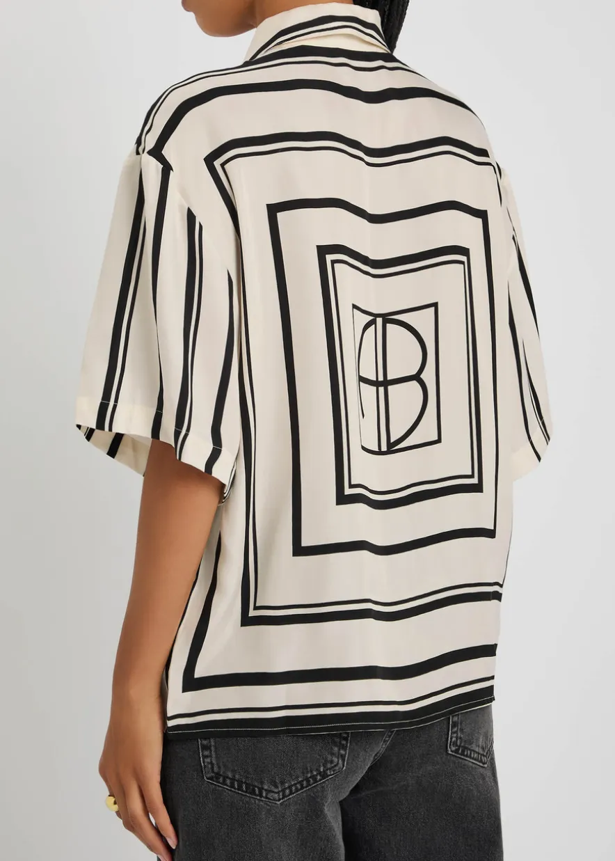 Coco striped satin shirt
