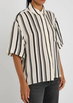 Coco striped satin shirt