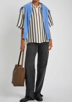 Coco striped satin shirt
