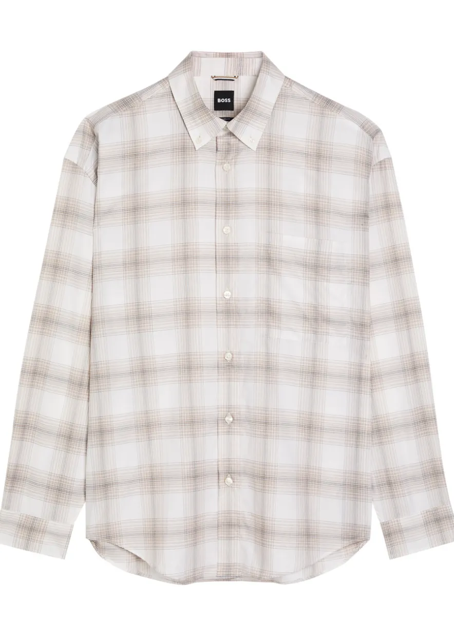 Cody checked cotton-poplin shirt