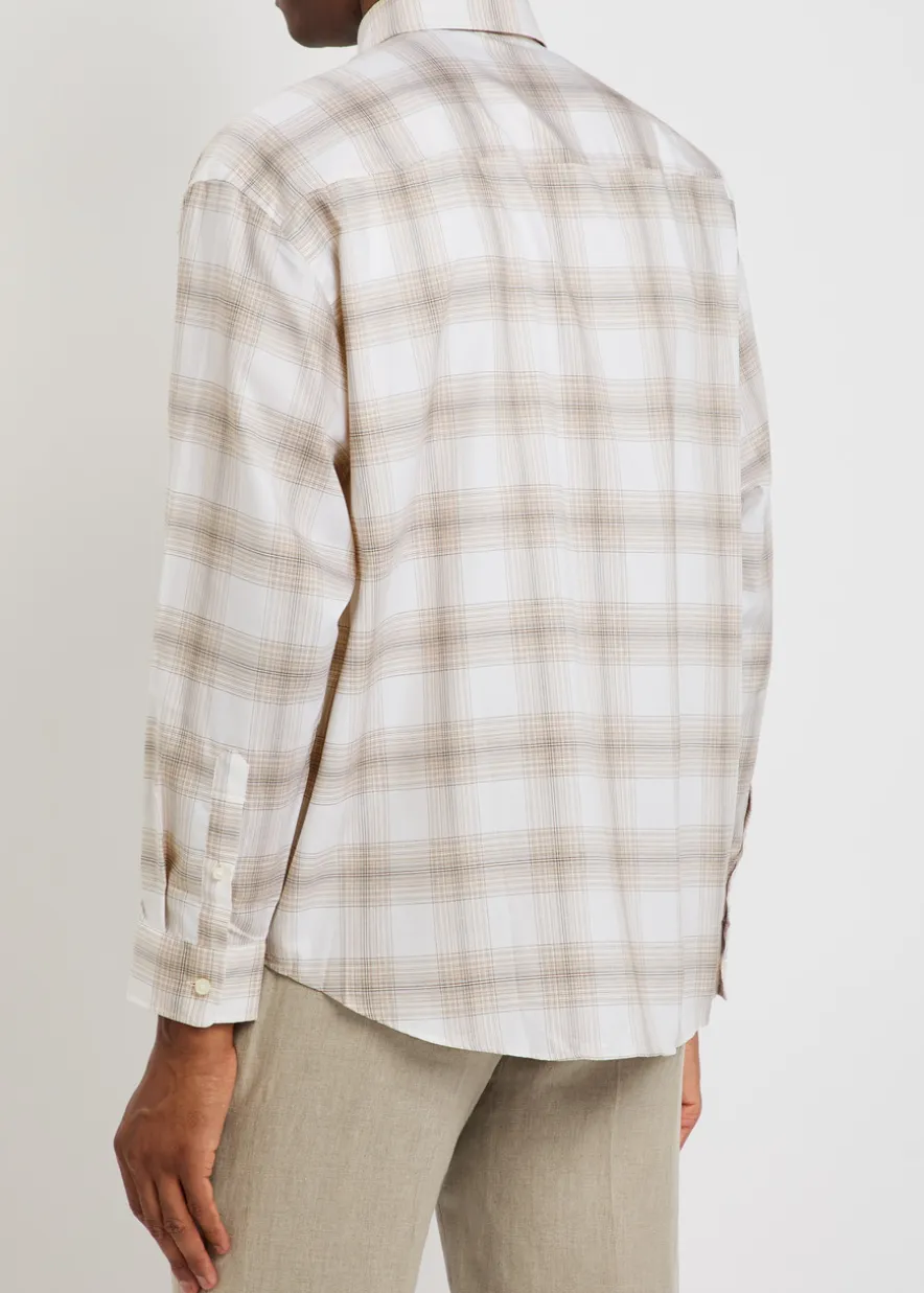 Cody checked cotton-poplin shirt