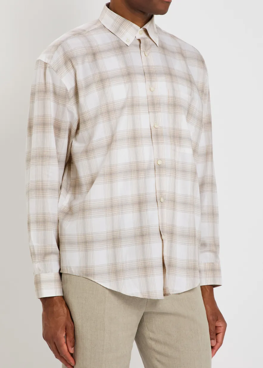 Cody checked cotton-poplin shirt