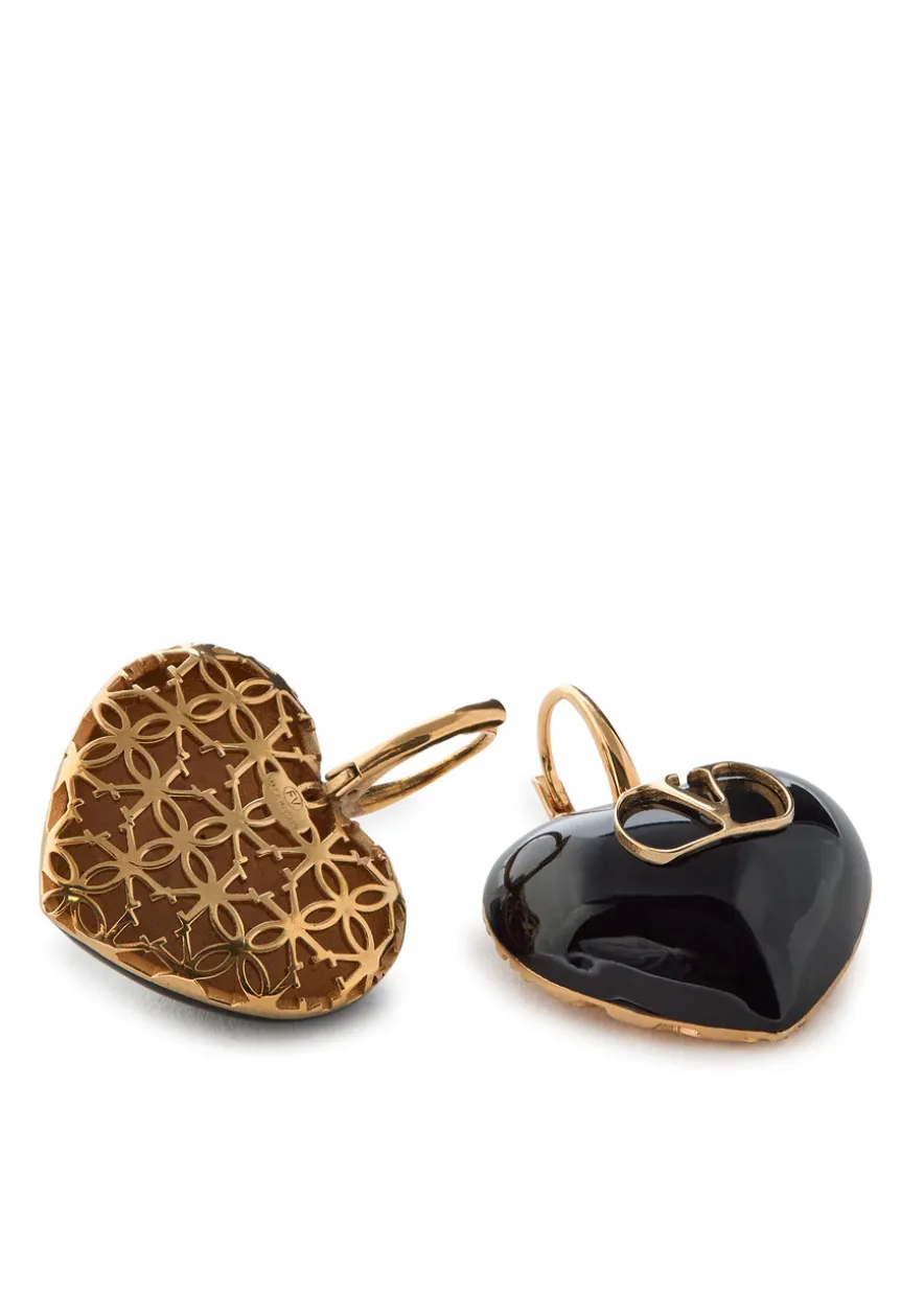 Coeur Royal enamelled heart earrings