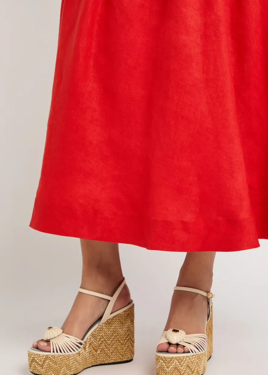 Coeur Royal 110 leather espadrille wedge sandals