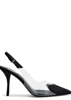 Coeur 90 suede slingback pumps
