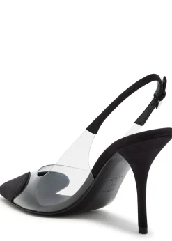 Coeur 90 suede slingback pumps