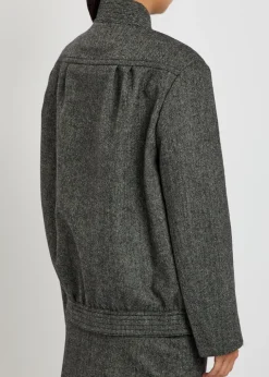 Coiba herringbone wool-blend jacket