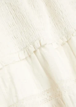 Colbera lace-trim cotton mini dress