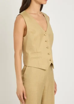 Coleridge wool and silk-blend vest