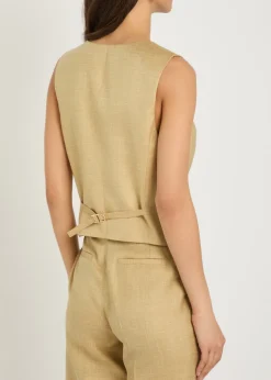 Coleridge wool and silk-blend vest