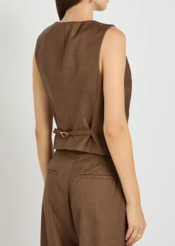 Coleridge wool and silk-blend vest
