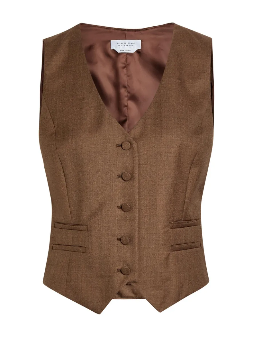 Coleridge wool and silk-blend vest