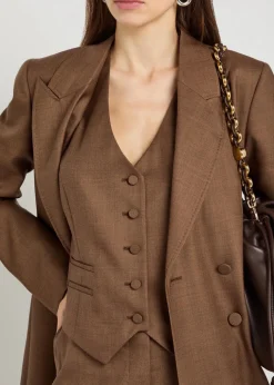 Coleridge wool and silk-blend vest