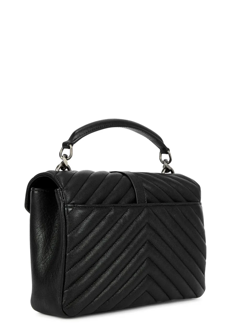 College medium leather shoulder bag