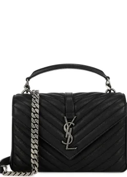 College medium leather shoulder bag