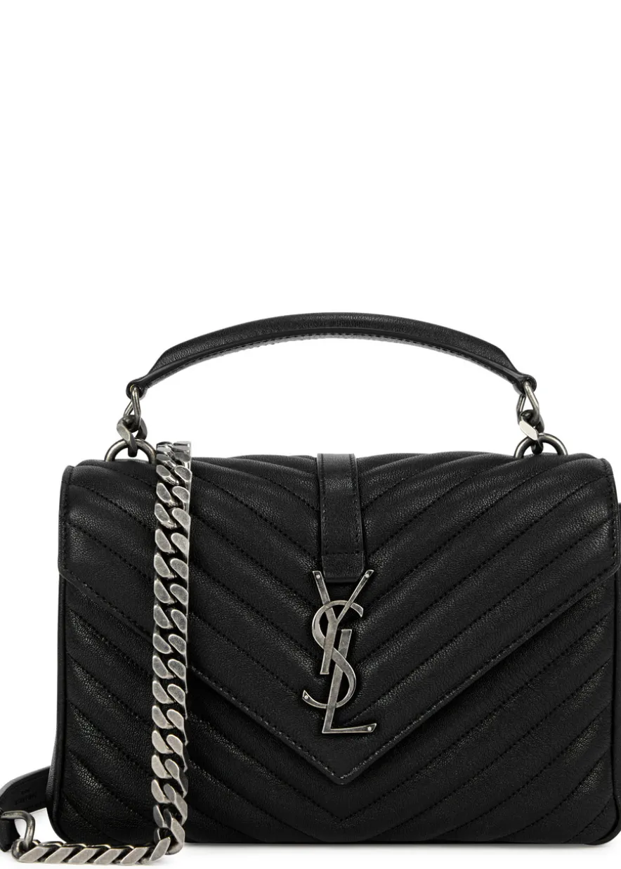 College medium leather shoulder bag