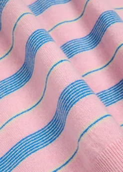 Collegiate striped cashmere polo shirt