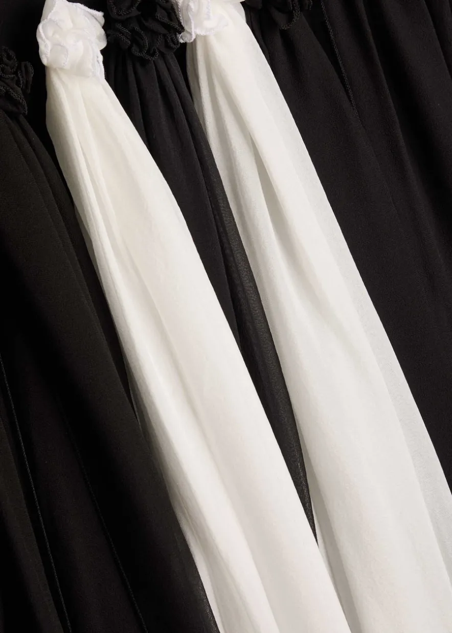 Colour-blocked stretch-crepe maxi dress