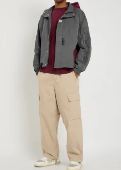 Colour-block hooded shell jacket