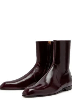 Colt glossed leather ankle boots