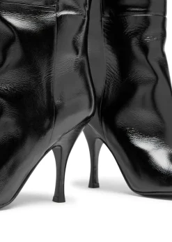 Colt 100 glossed leather over-the-knee boots
