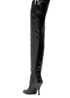 Colt 100 glossed leather over-the-knee boots