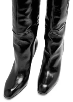 Colt 100 glossed leather over-the-knee boots
