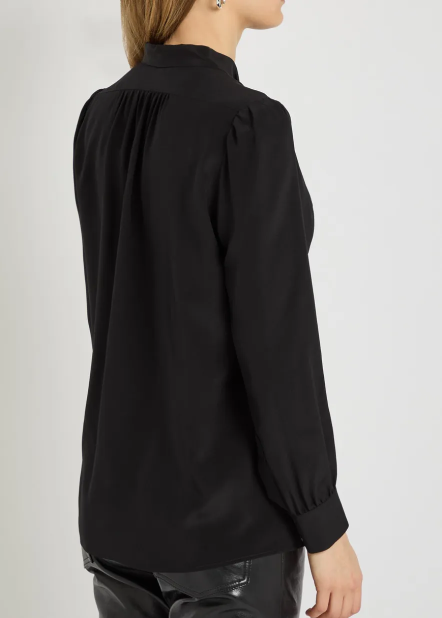 Colt tie-neck silk blouse