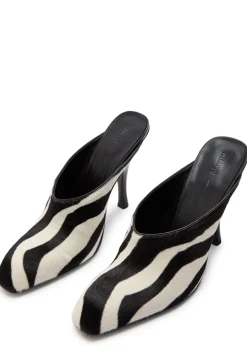 Colt 100 zebra-print calf hair mules