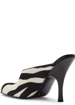 Colt 100 zebra-print calf hair mules