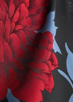 Column floral-jacquard satin-twill midi dress