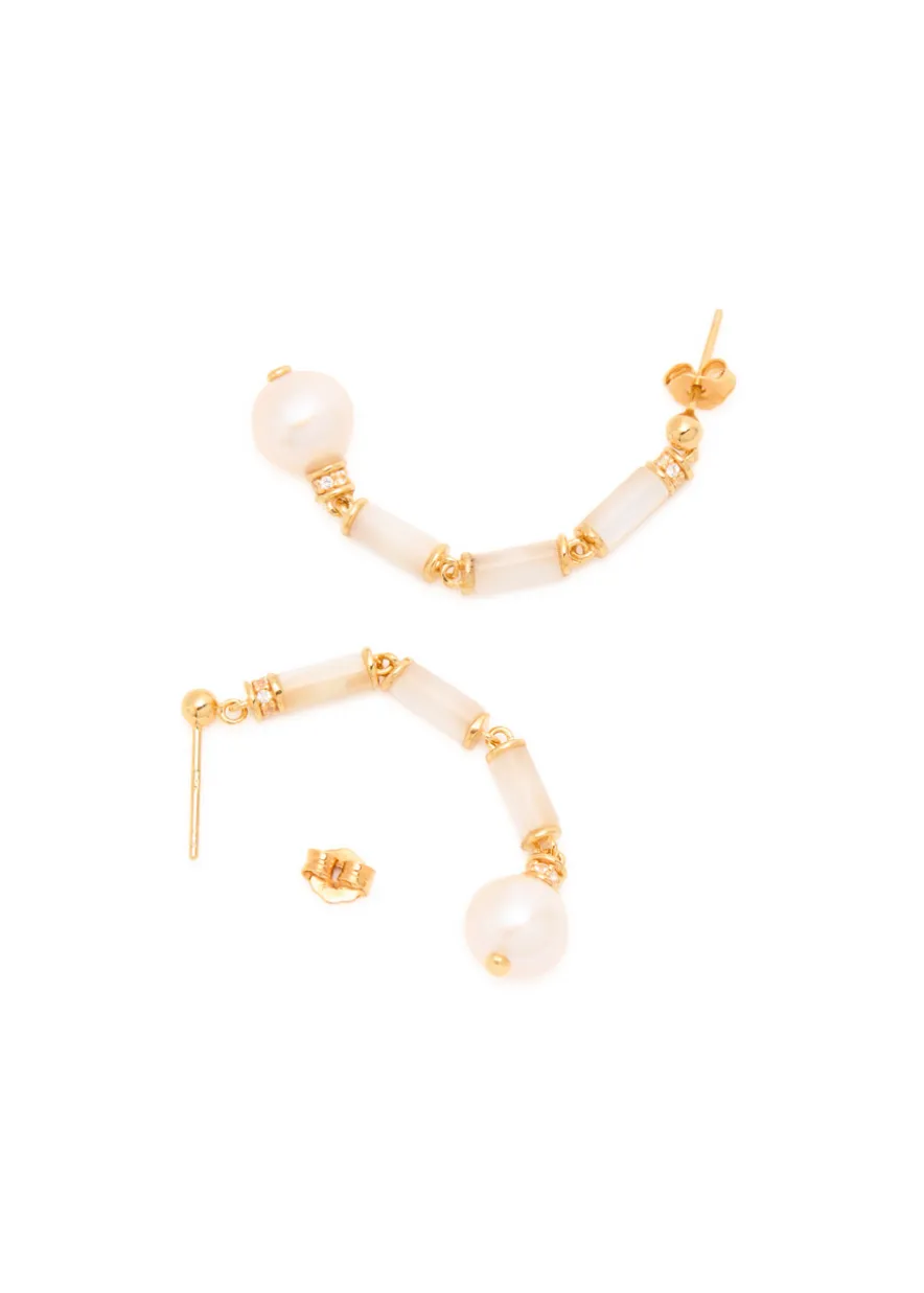 Column Longline 18kt gold vermeil drop earrings