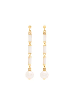 Column Longline 18kt gold vermeil drop earrings