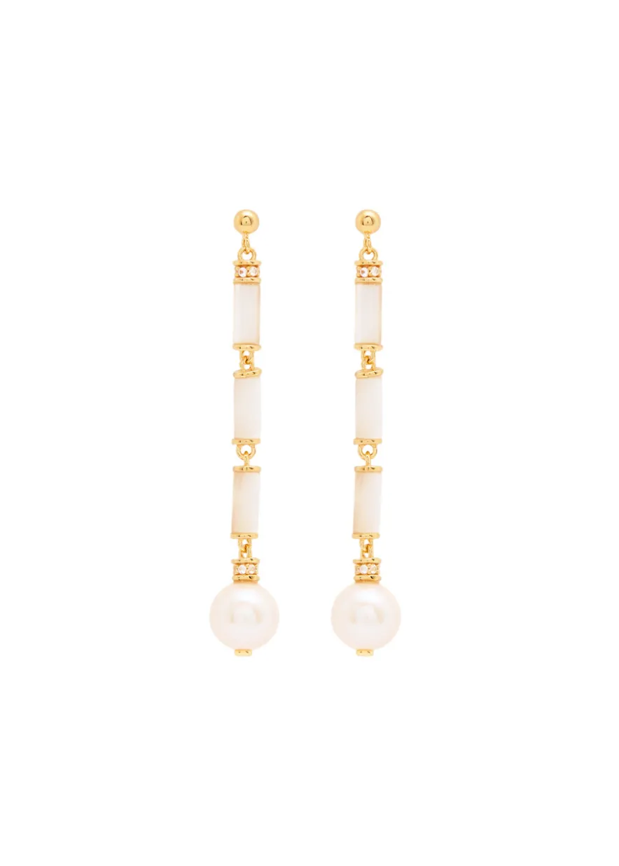 Column Longline 18kt gold vermeil drop earrings