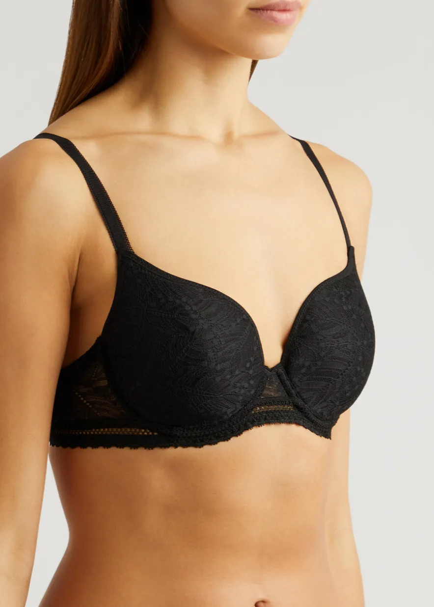Comete Spacer underwired lace plunge bra