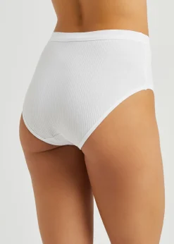 Comfort high-waist stretch-cotton briefs