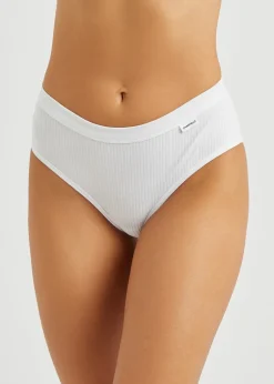 Comfort ribbed stretch-cotton briefs